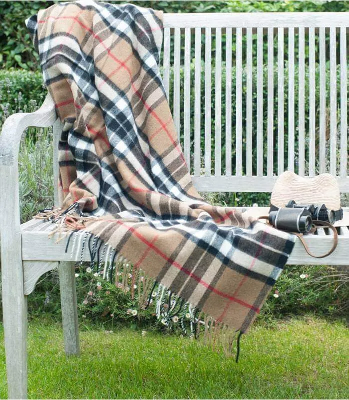 Plaid Mérinos Écossais Camel Thomson