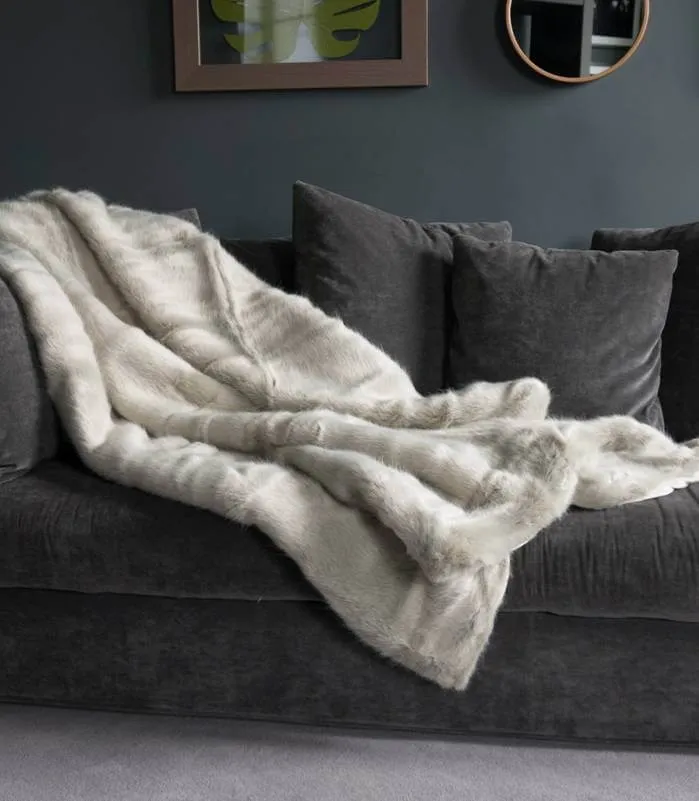 Couvre-lit Fausse Fourrure Luxe Persan 250 X 250 cm