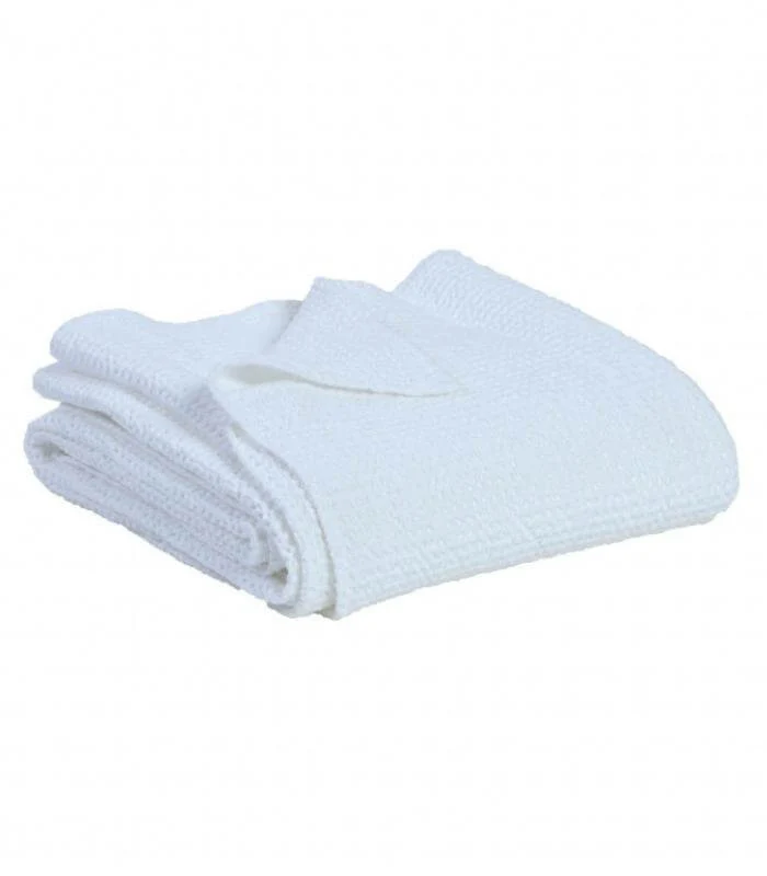 Jeté de canapé/ Couvre-lit 100% coton MAIA Blanc