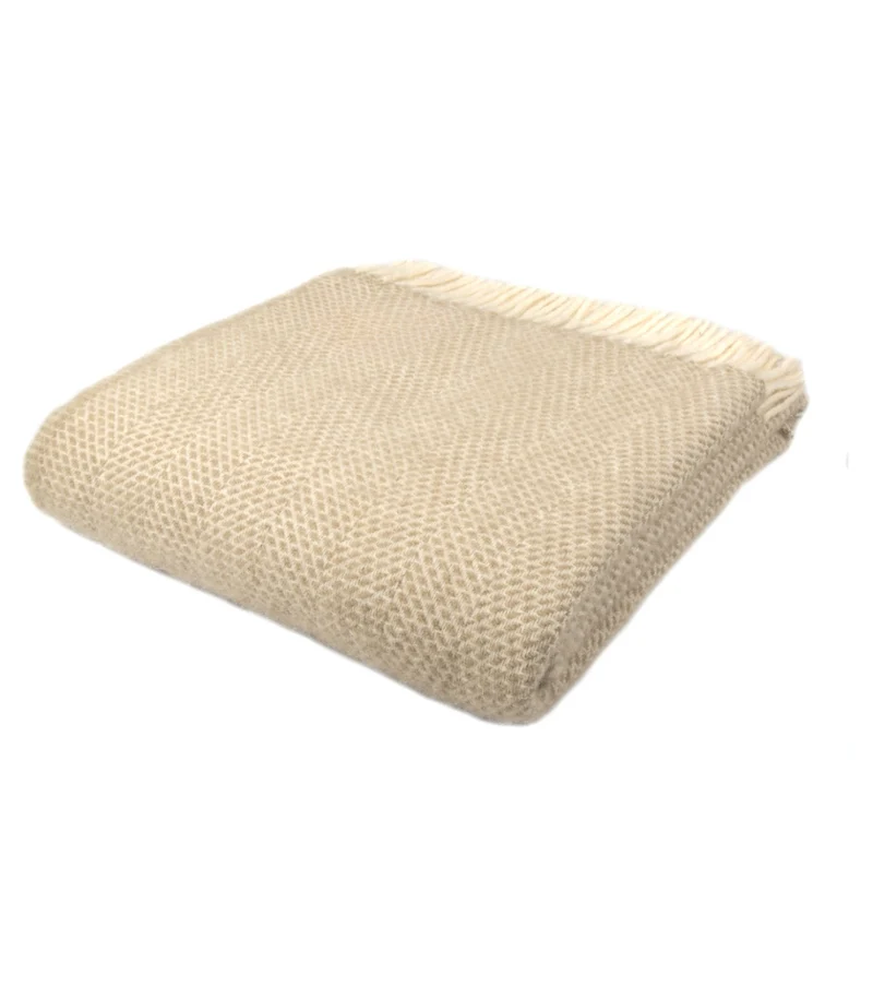 Plaid Laine Beehive Beige 150 X 183 cm