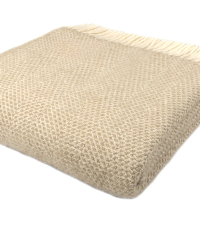 Plaid Laine Beehive Beige 150 X 183 cm
