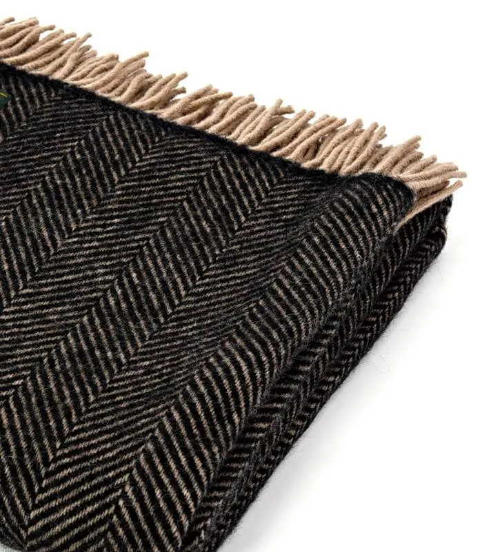 Plaid Laine Chevrons Vintage 150 X 183 cm