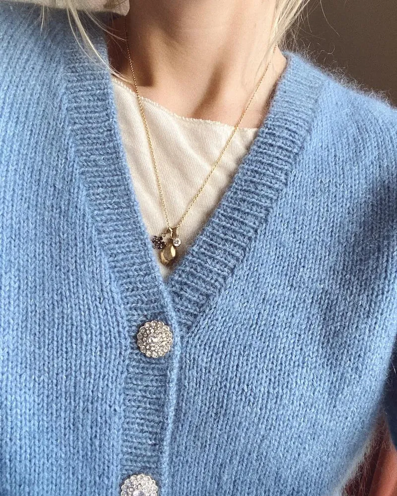 Boutons Bling (April Cardigan) - Petite Knit