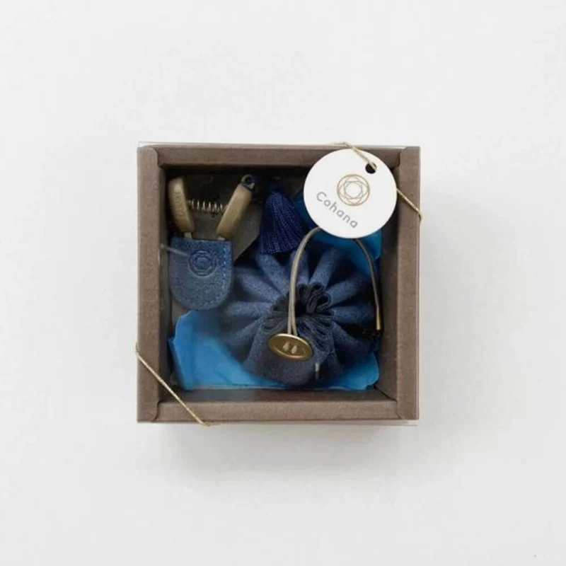 Mini Ciseaux Seki et Bourse en cuir - Cohana