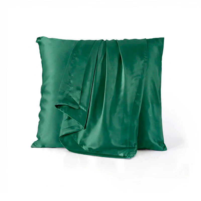 Taie d'oreiller en soie - Lunéia Vert sauge