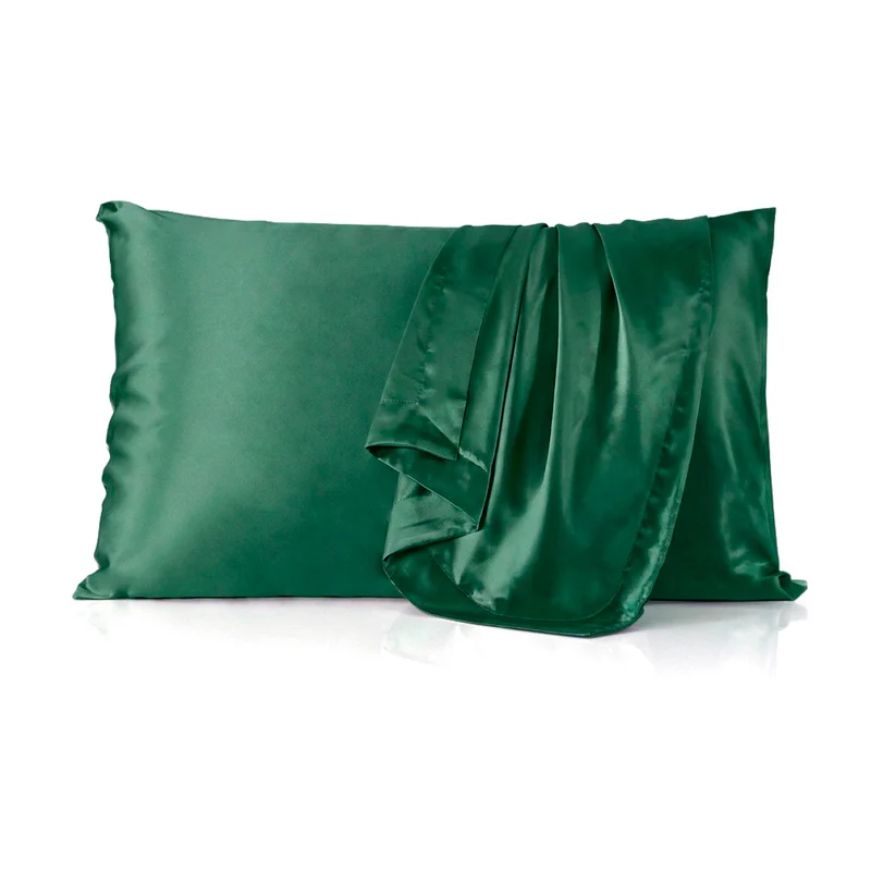 Taie d'oreiller en soie - Lunéia Vert sauge