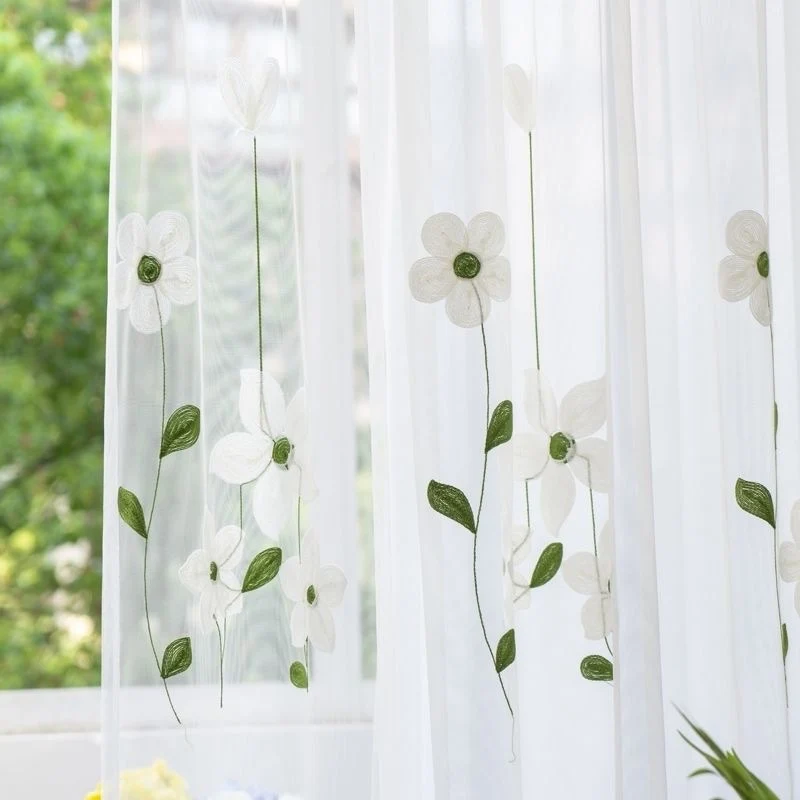 Voilage à œillets Magnolia Brodé 140 x 240 cm