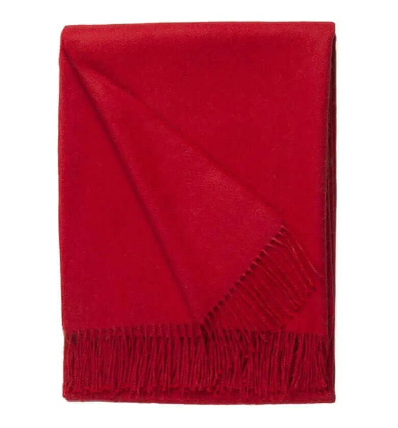Plaid Laine Alpaga Luxe Paola Rouge 130 X 180 cm