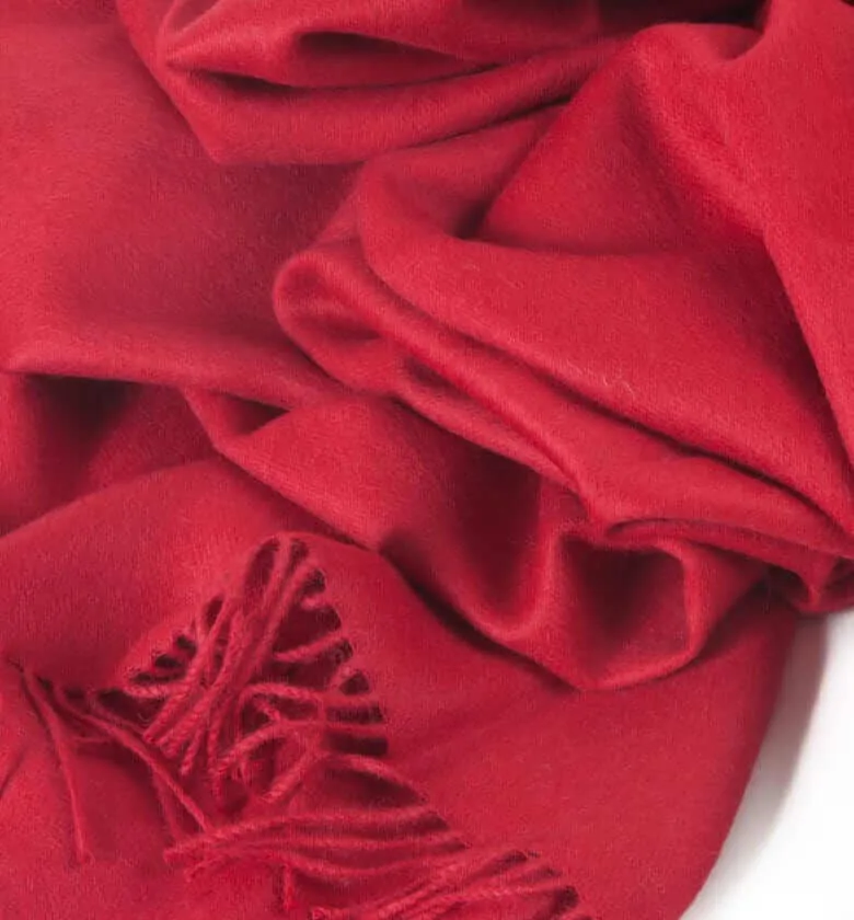 Plaid Laine Alpaga Luxe Paola Rouge 130 X 180 cm