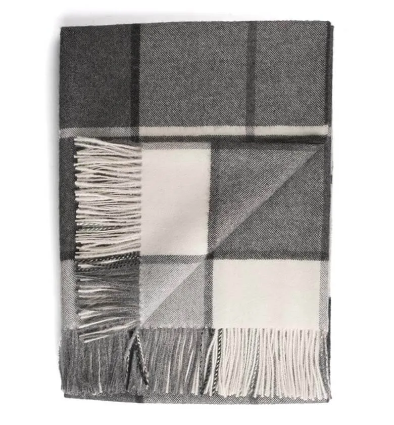 Plaid Laine Alpaga Luxe Hacienda Gris 130 X 180cm