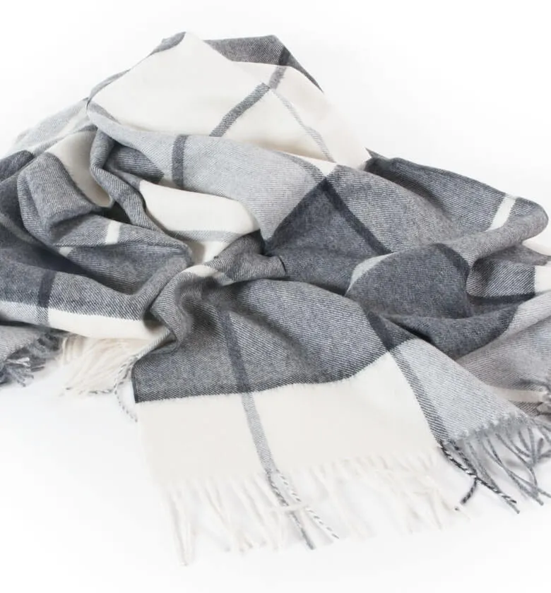 Plaid Laine Alpaga Luxe Hacienda Gris 130 X 180cm