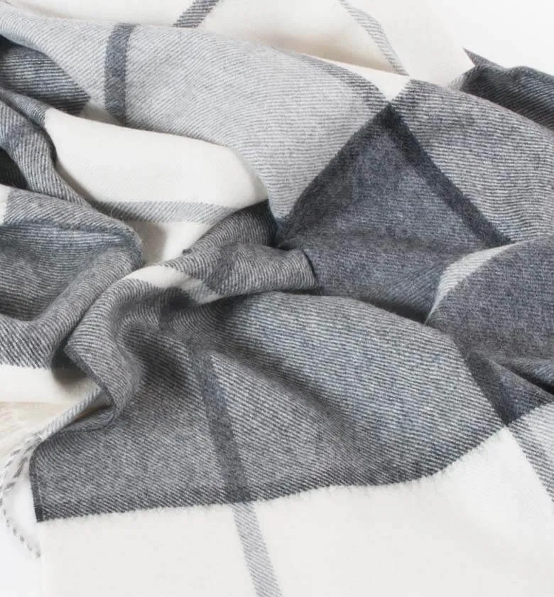 Plaid Laine Alpaga Luxe Hacienda Gris 130 X 180cm