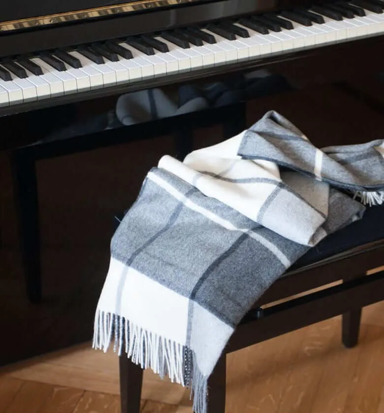 Plaid Laine Alpaga Luxe Hacienda Gris 130 X 180cm