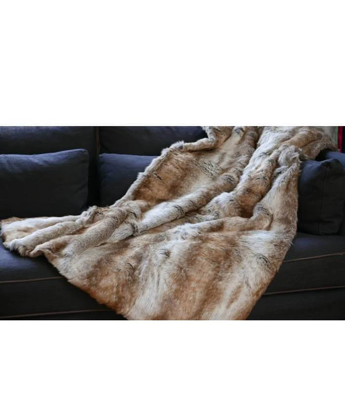 Plaid Fausse Fourrure Renard 150 X 170 cm