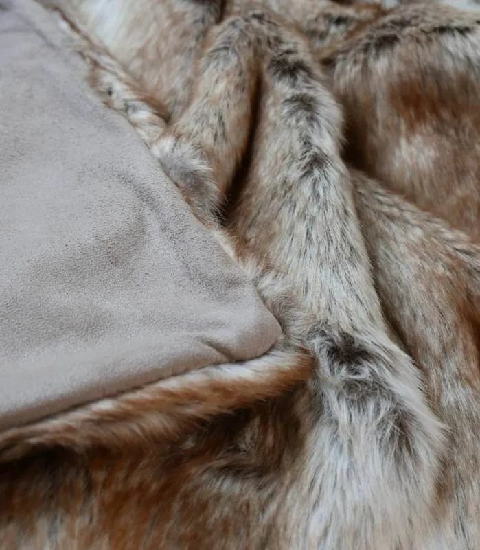 Plaid Fausse Fourrure Renard 150 X 170 cm