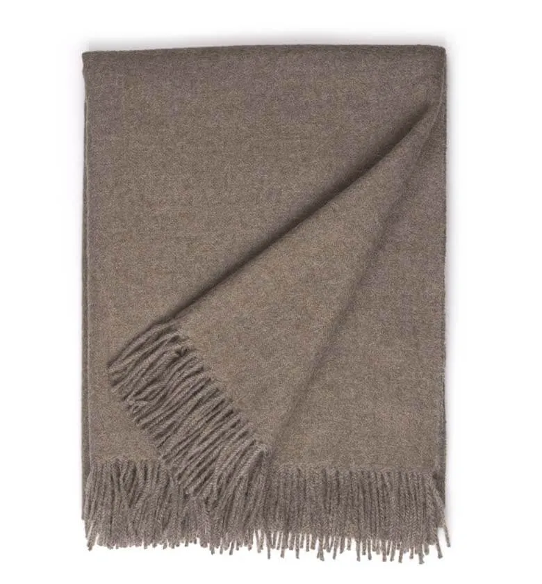 Plaid Laine Alpaga Luxe Paola Taupe 130 X 180cm