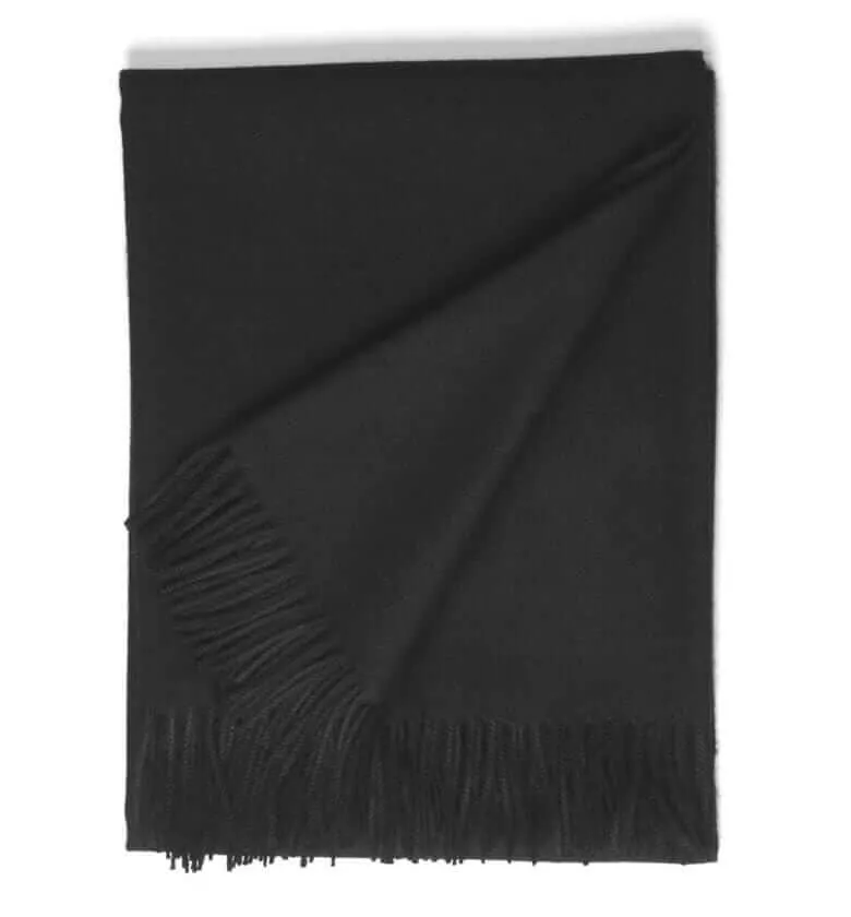 Plaid Laine Alpaga Luxe Paola Noir 130 X 180cm