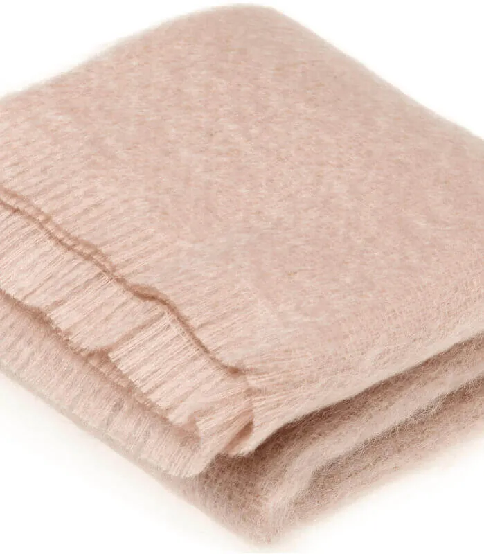 Plaid Mohair Beige Luxe 140 X 180 cm