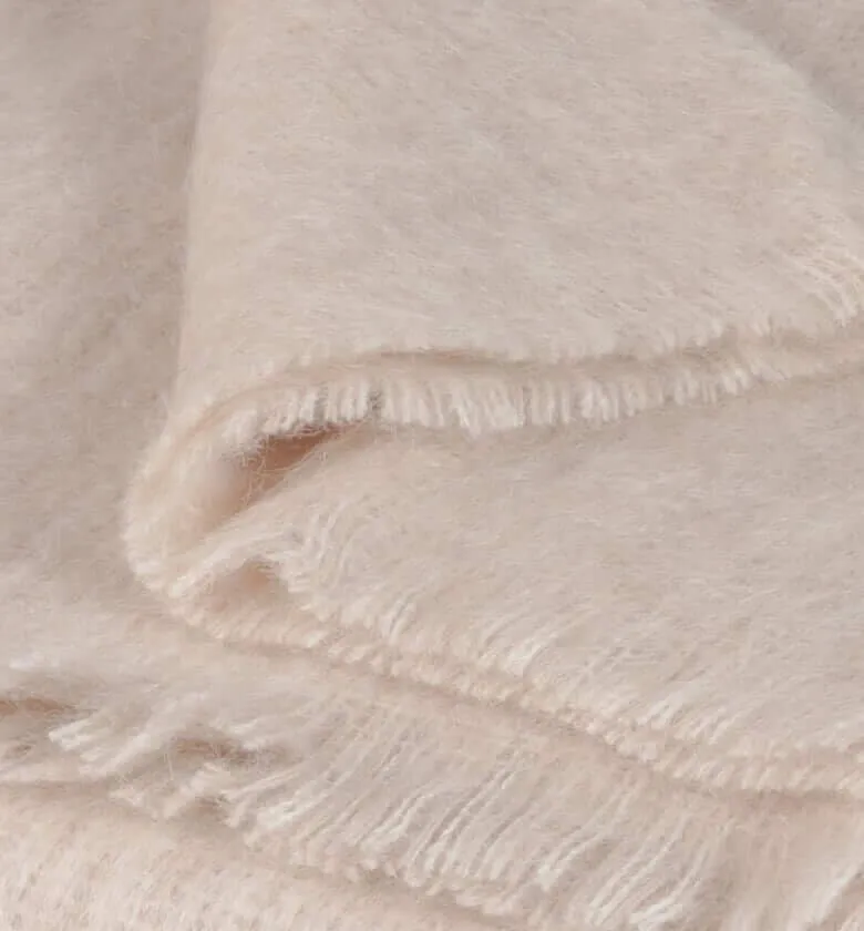 Plaid Mohair Beige Luxe 140 X 180 cm