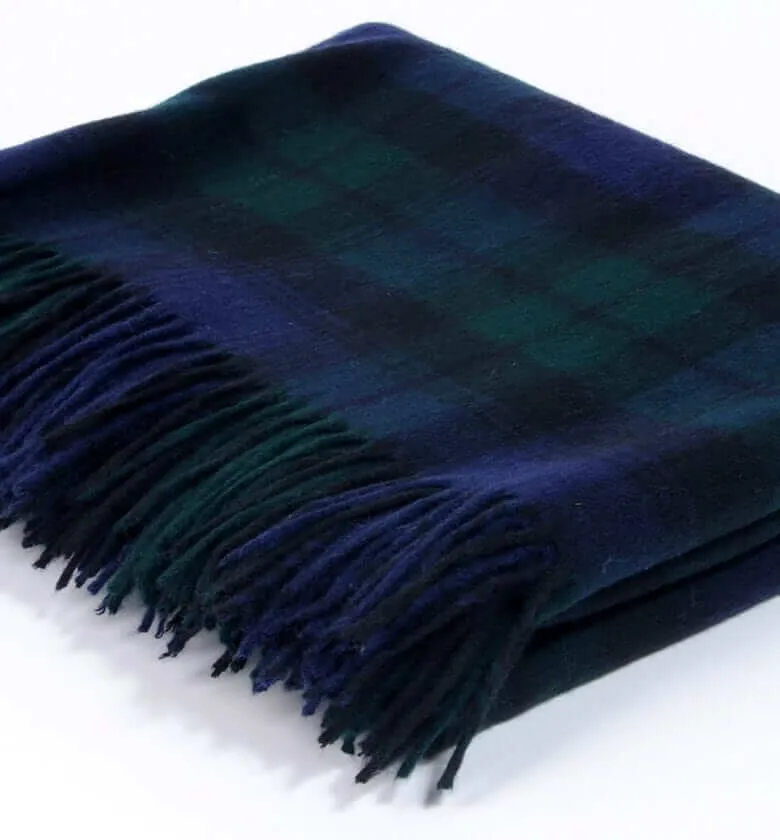 Plaid Écossais Laine Mérinos Black Watch 140 X 185 cm