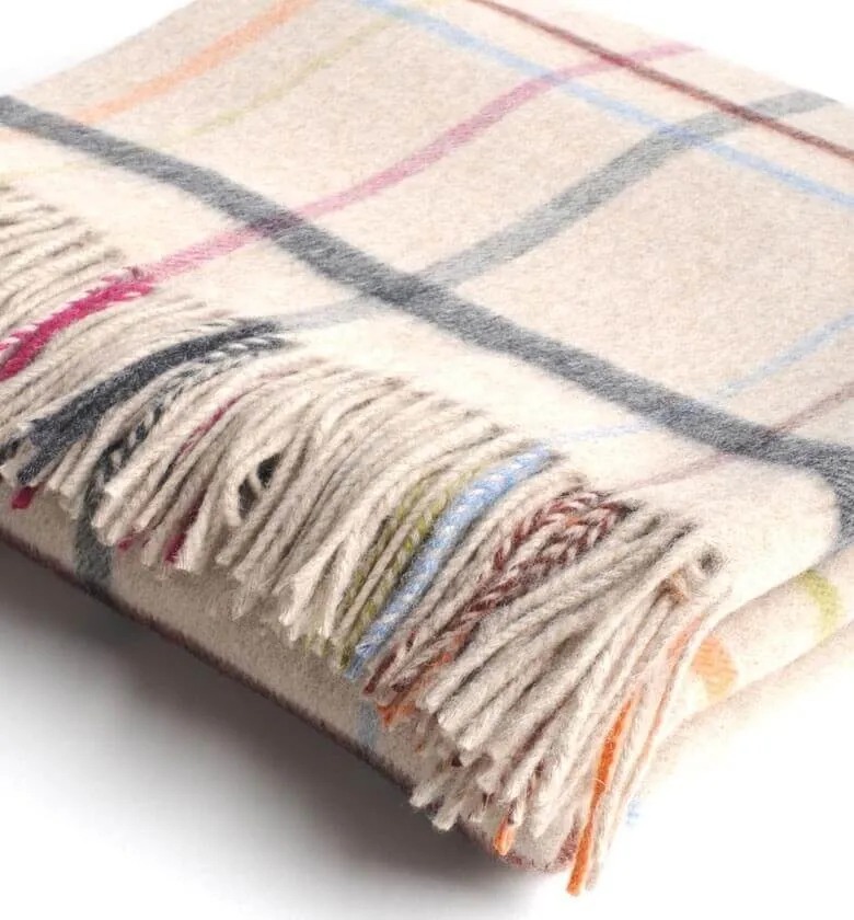 Plaid Laine Mérinos Color Code Beige 140 X 185 cm