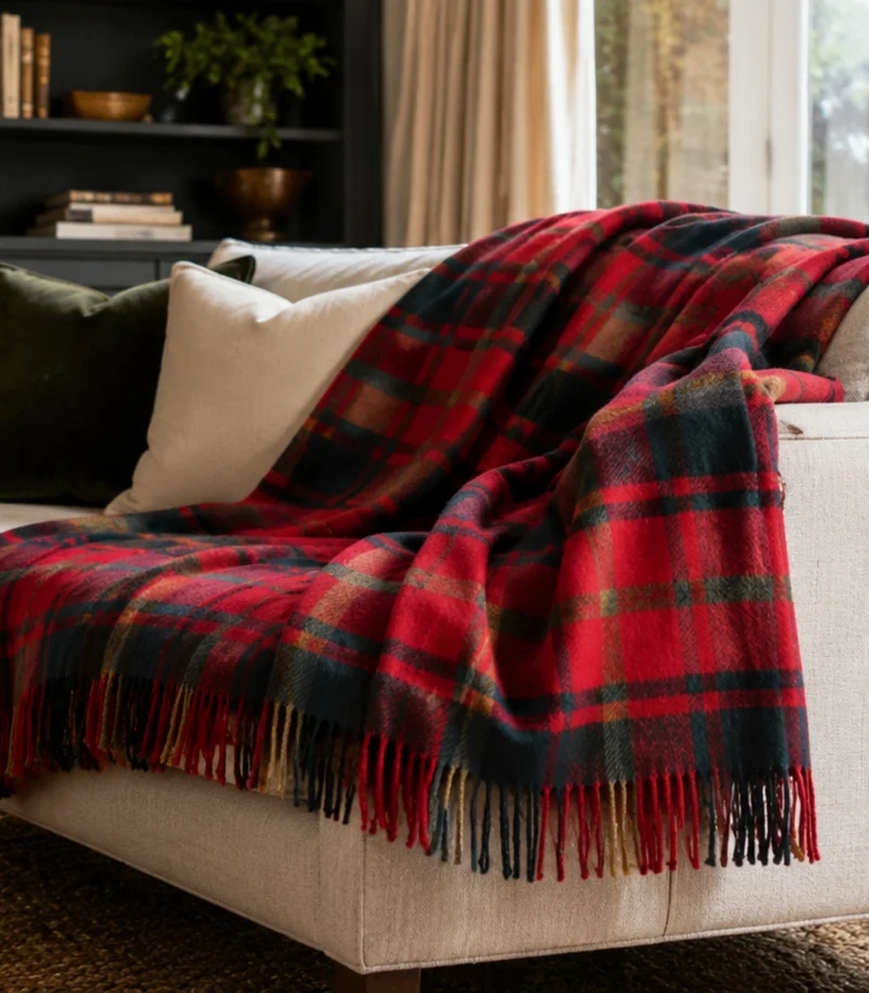 Plaid Écossais Dark Maple - 140 X 185 cm