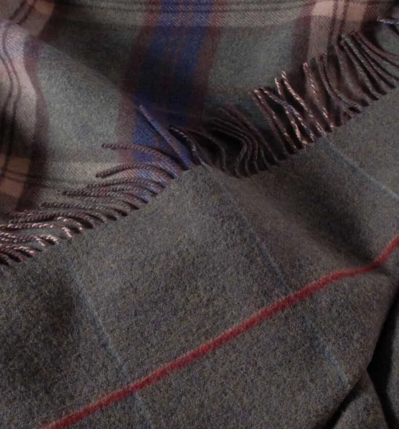 Plaid Laine Écossais Réversible Luxe Forth 140 X 190 cm