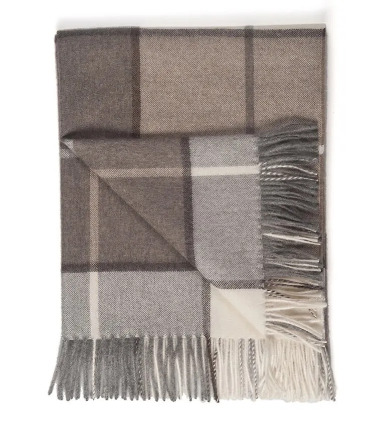 Plaid Laine Alpaga Luxe Hacienda Chocolat 130 X 180cm