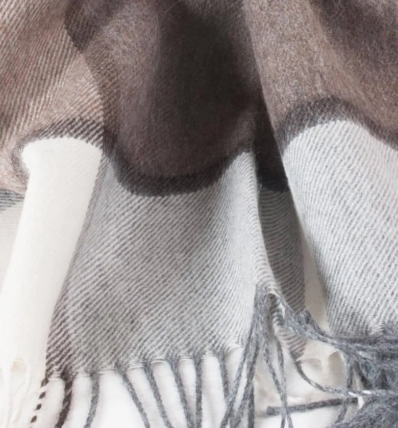 Plaid Laine Alpaga Luxe Hacienda Chocolat 130 X 180cm