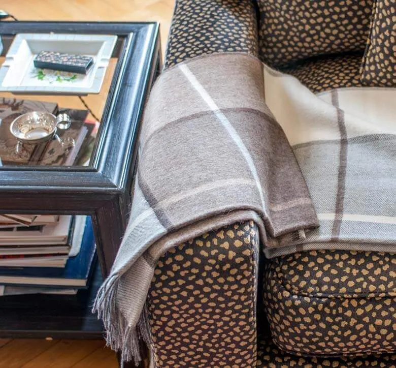 Plaid Laine Alpaga Luxe Hacienda Chocolat 130 X 180cm