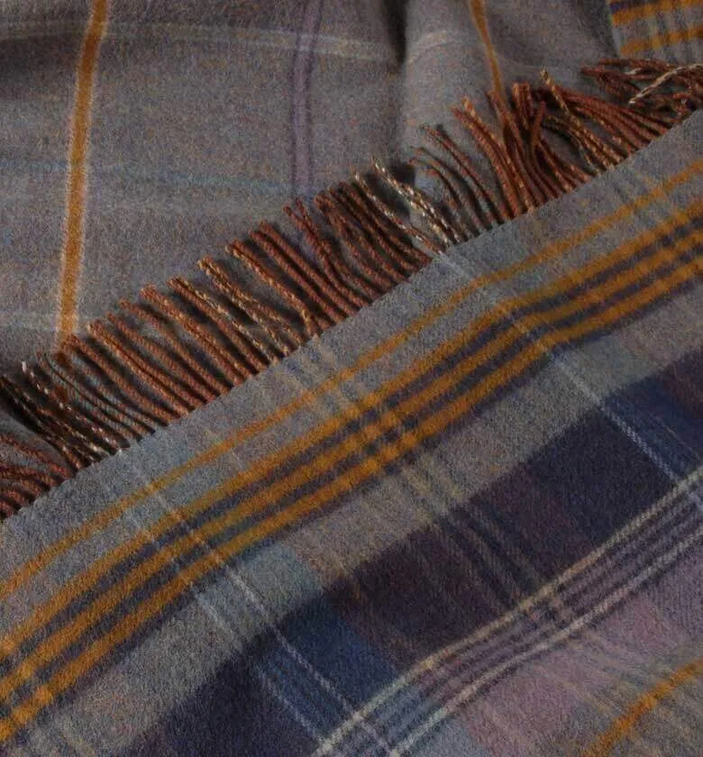 Plaid Laine Écossais Scottish Heritage Luxe Bleu 140 X 190 cm