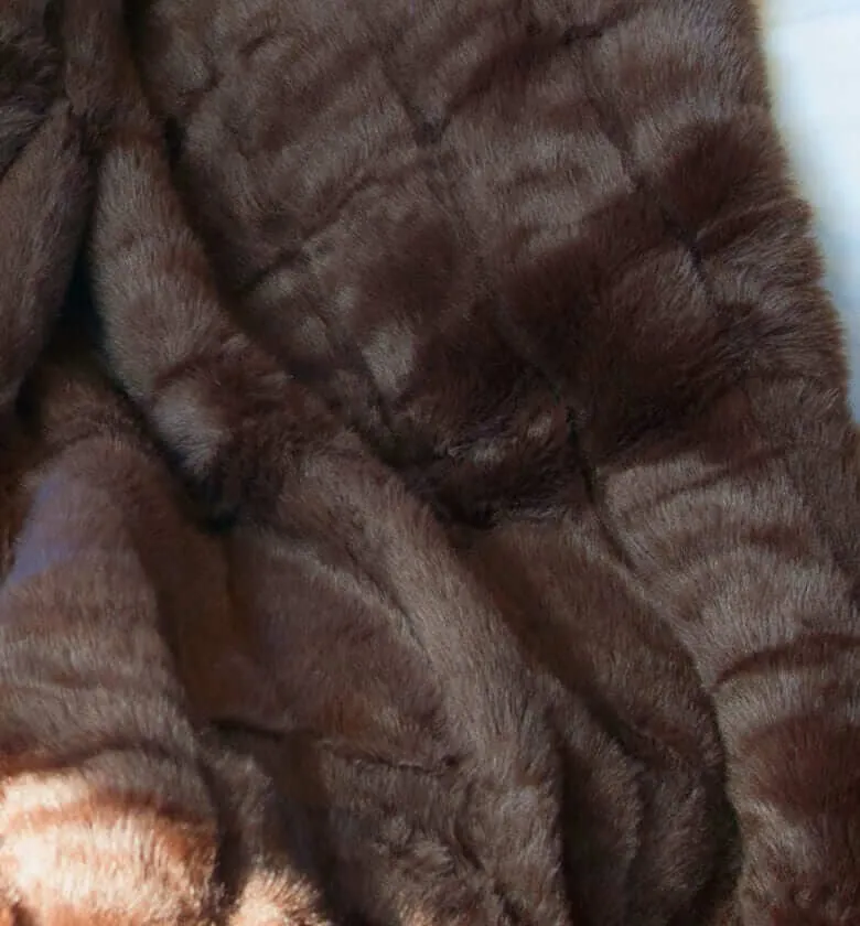 Plaid Fausse Fourrure Marron