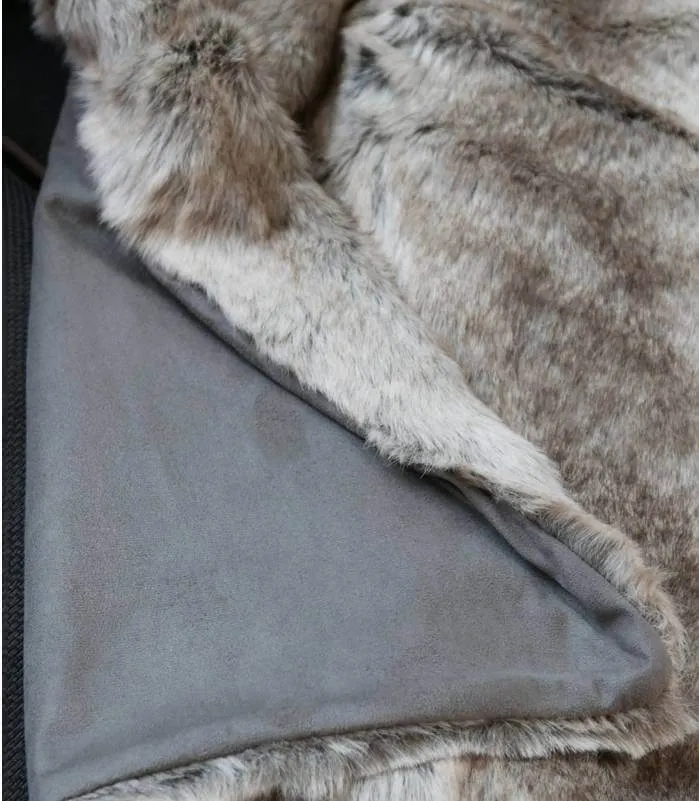 Plaid Fausse Fourrure Gris 150 X 170 cm