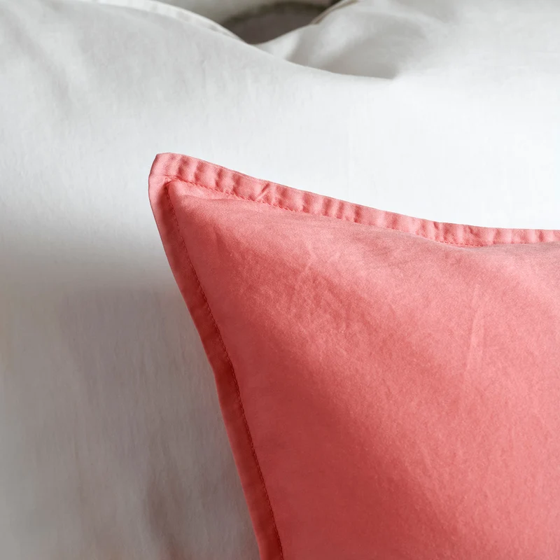 Taie d'oreiller unie - Satin Lavé 110 fils/cm²