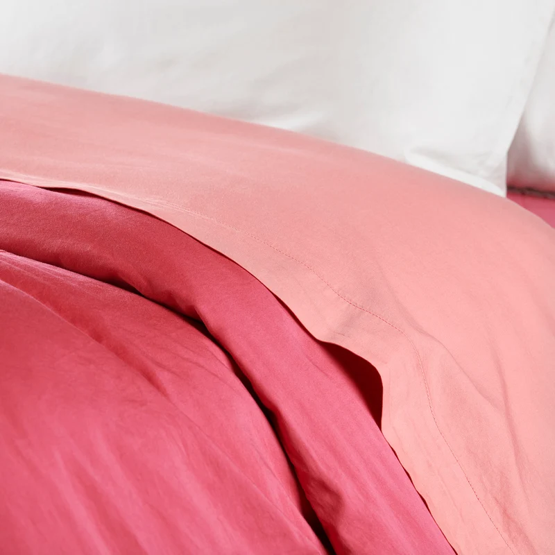 Housse de couette unie - Satin Lavé