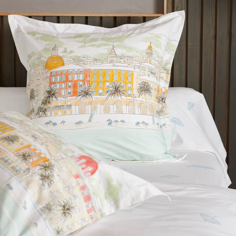 Taie d'oreiller Nice - Percale de coton 120 fils/cm²
