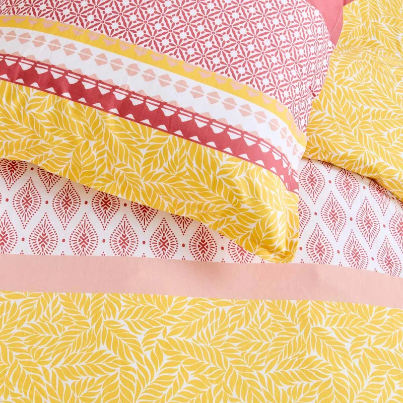 Parure de lit - Housse de couette Terre d'ocre - Blanc des Prés