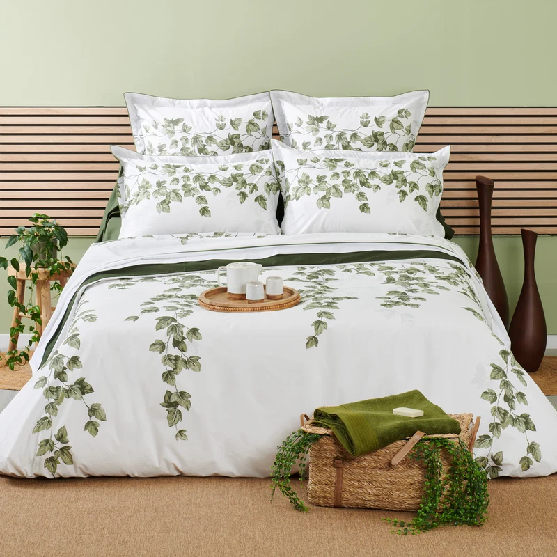 Drap plat Lierre - Percale de coton