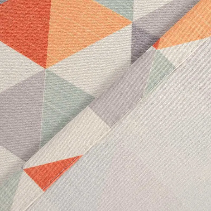 Rideau Tamisant Scandinave Motif Triangle Orange 140 x 260 cm