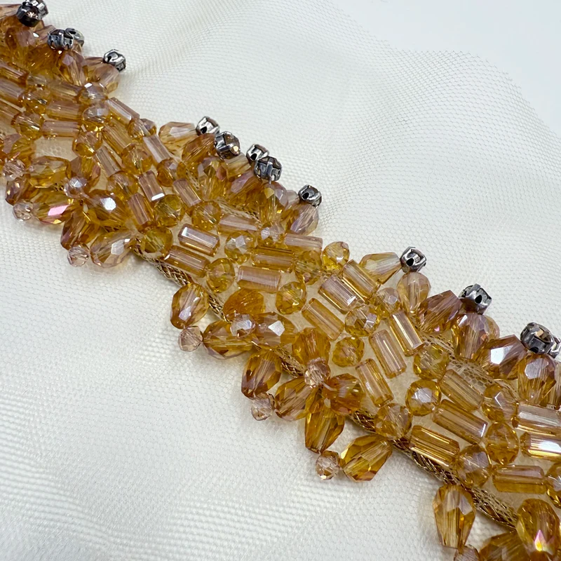 Galon Brodé, Perles Strass - Aurea