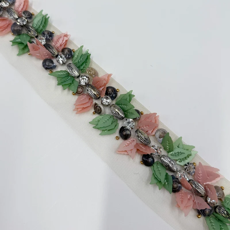 Galon Brodé, Perles Strass - Scoglio
