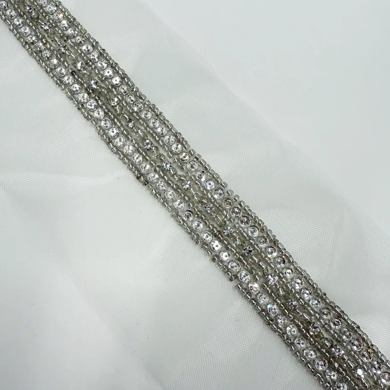 Galon Brodé, Perles Strass - Perlata