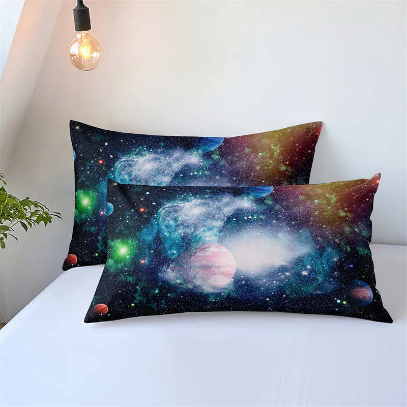 Housse de Couette et Deux Taies 3D Galaxie 240cm