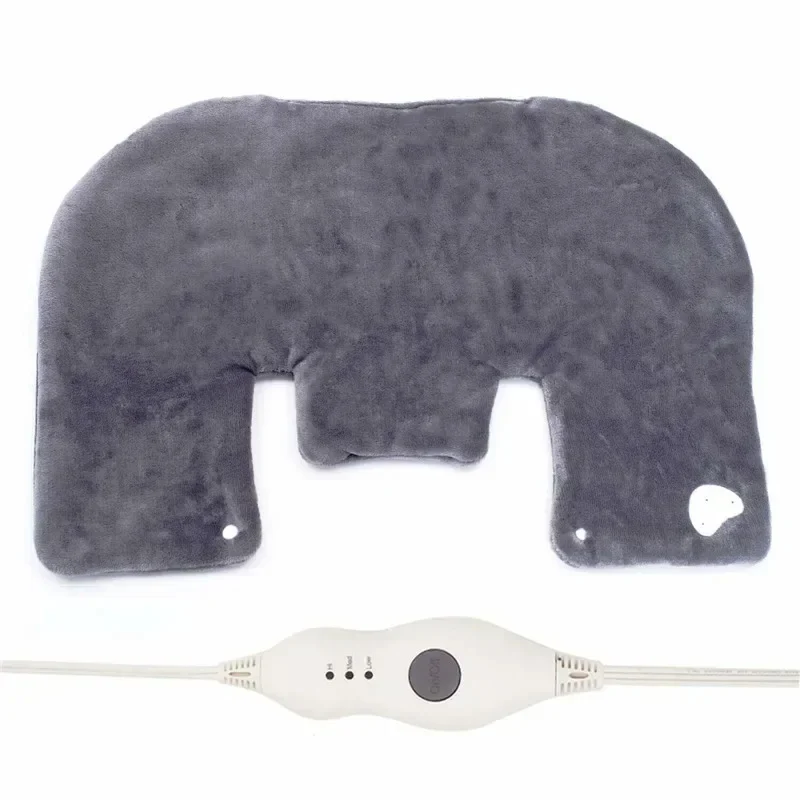 Coussin chauffant dos cervicales de couleur grise