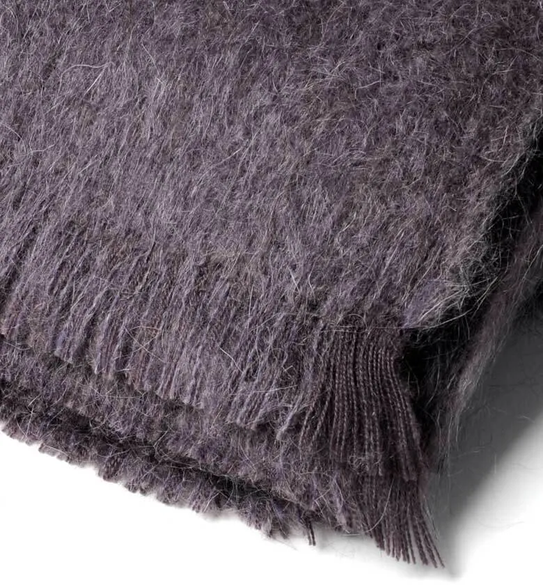 Plaid Mohair Prune Luxe 140 X 180 cm
