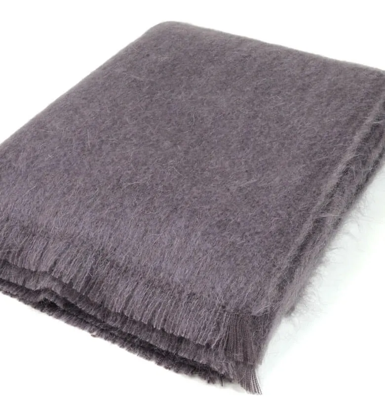 Plaid Mohair Prune Luxe 140 X 180 cm