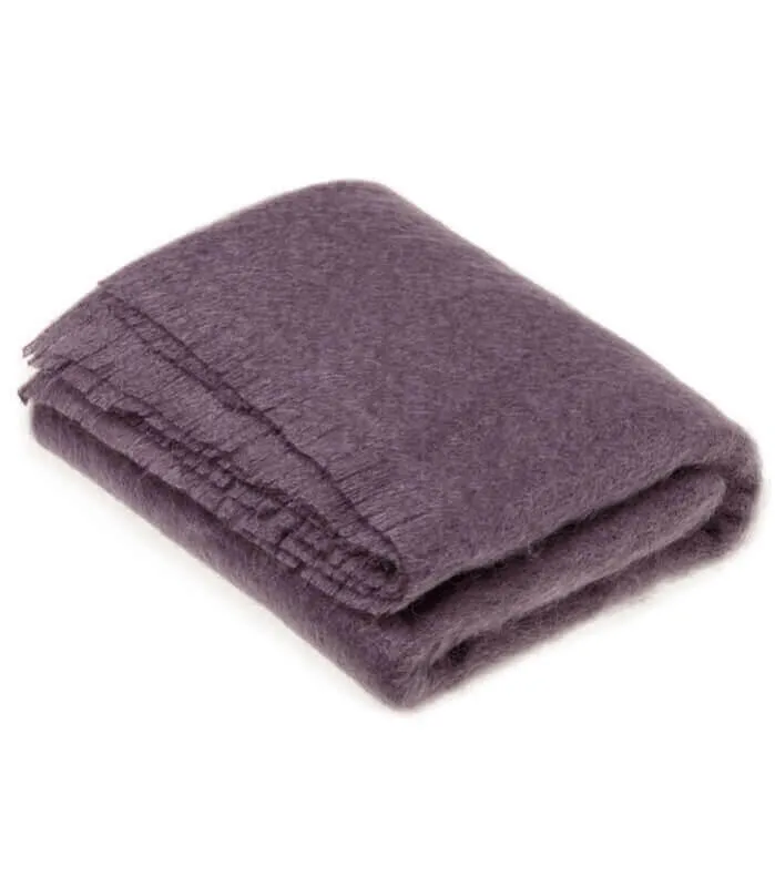 Plaid Mohair Prune Luxe 140 X 180 cm