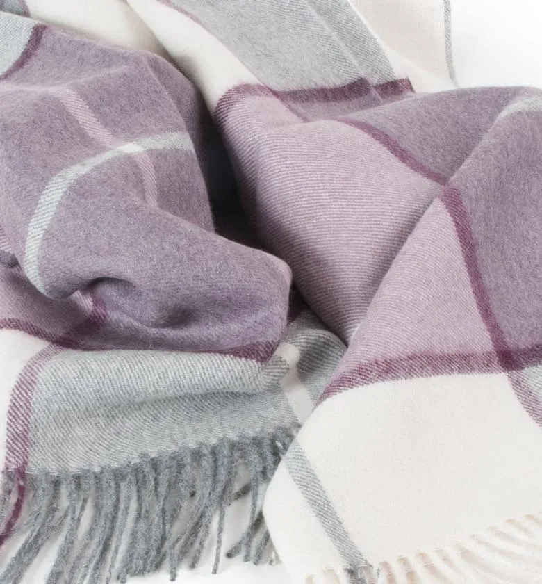 Plaid Laine Alpaga Luxe Hacienda Mauve