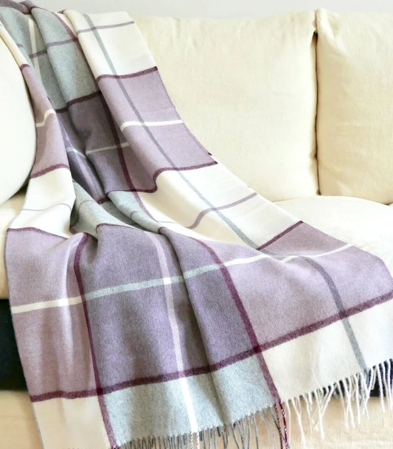 Plaid Laine Alpaga Luxe Hacienda Mauve
