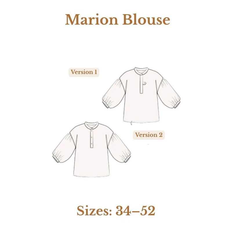 PATRON DE COUTURE PDF | Blouse Marion | Maéli Paris | BILINGUE (FR / EN)